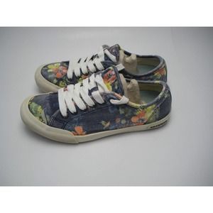 SeaVees Monterey Sneakers Trina Turk Floral Twill Women's Size 6.5